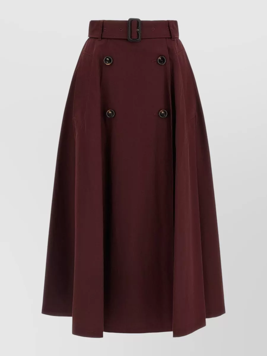Burberry cotton gabardine full skirt
