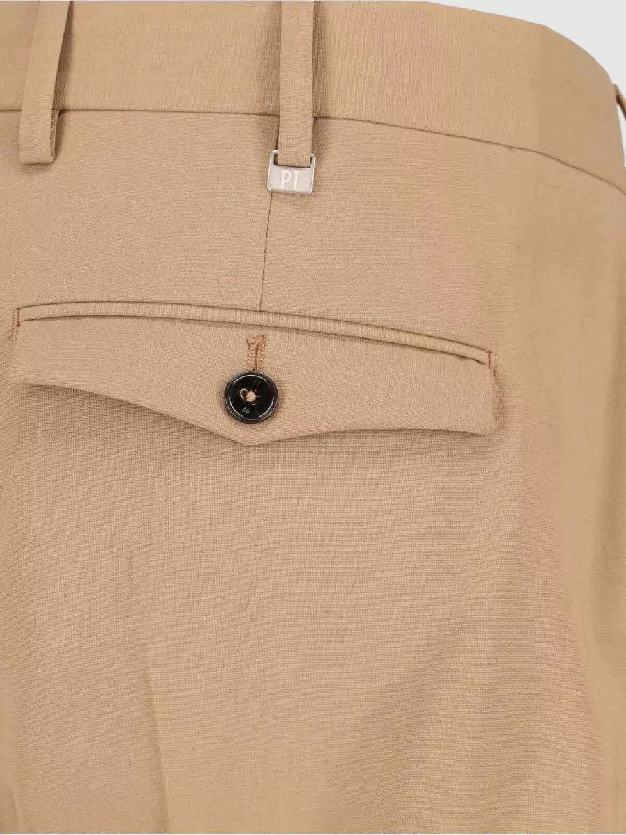 Pt Torino Straight Trousers Pleated Front Belt Loops