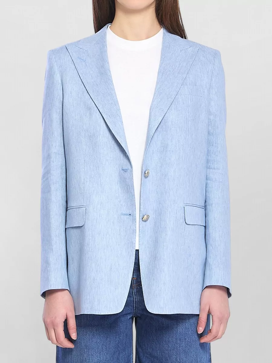 Tagliatore Single-breasted linen-cotton blazer