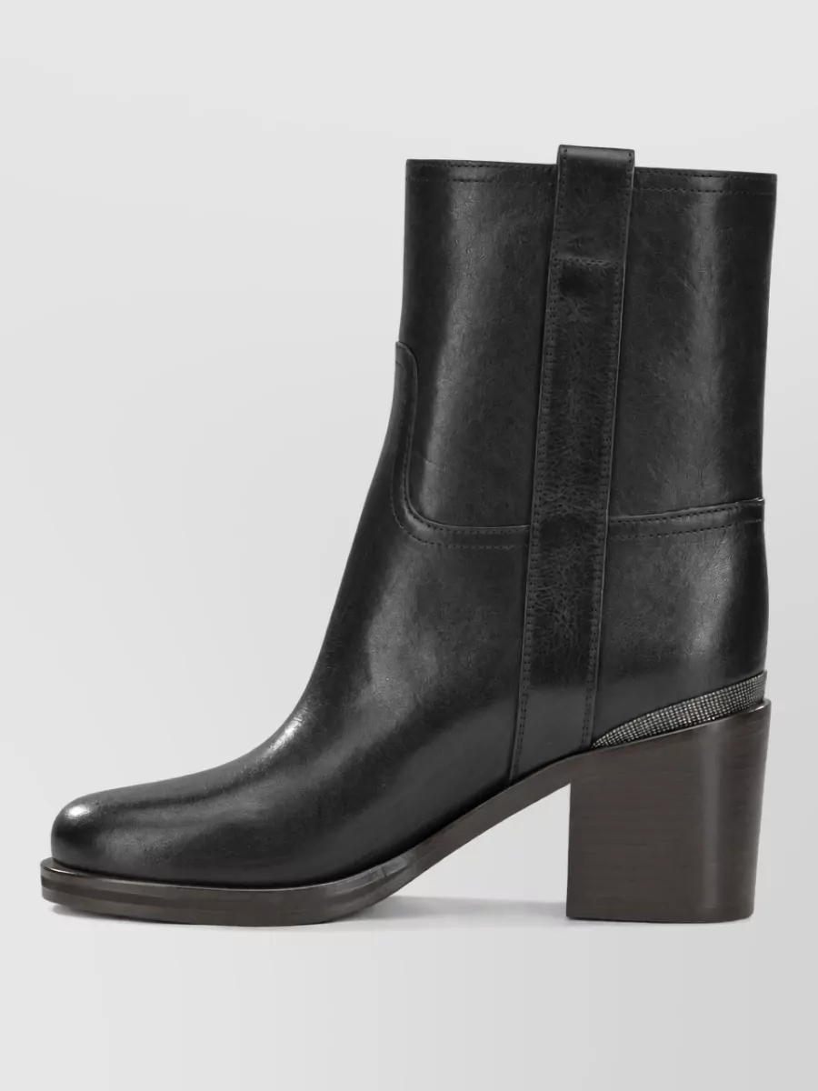 Brunello Cucinelli Leather Ankle Boots