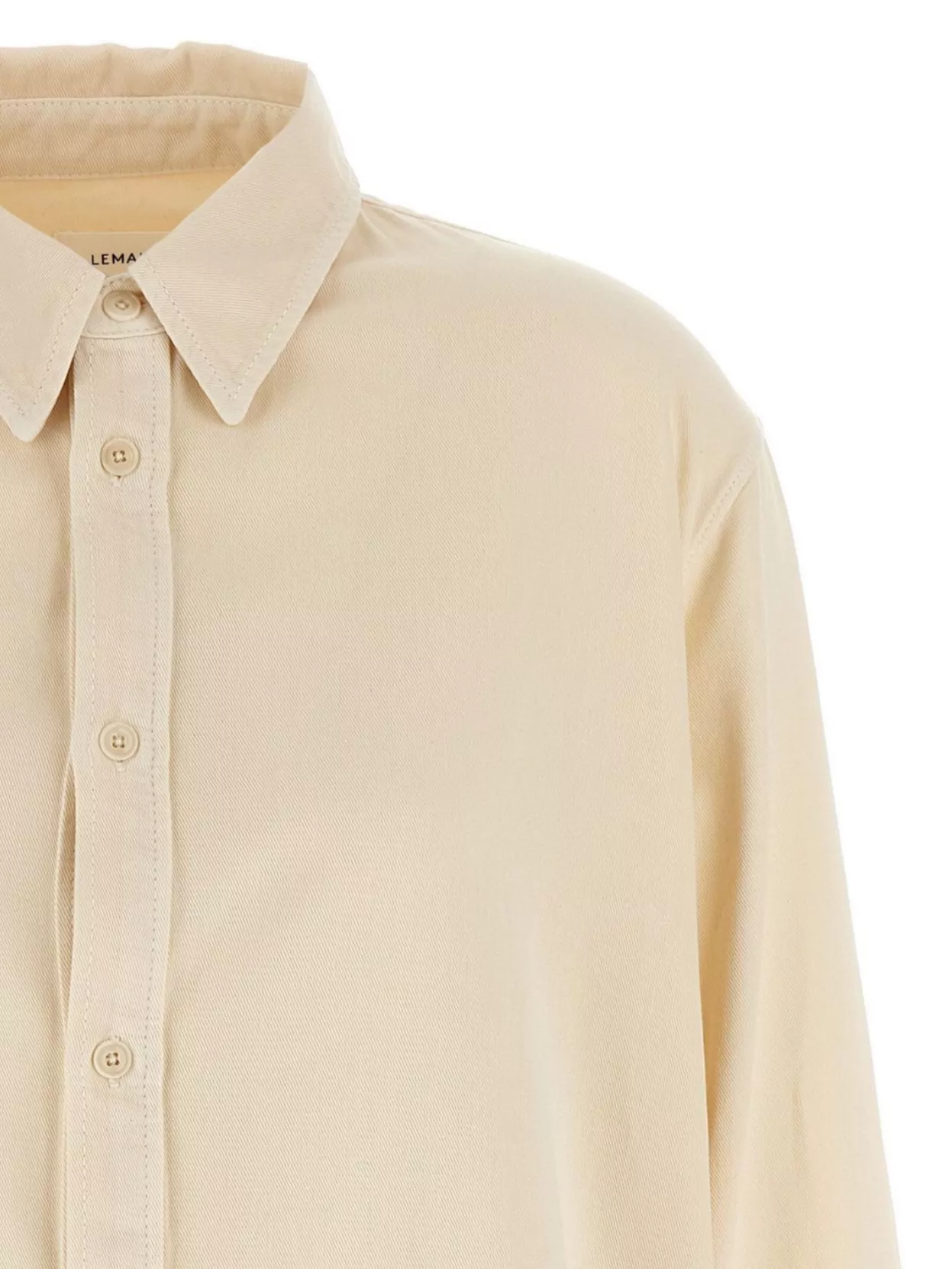 Lemaire Casual Shirt With Buttoned Cuffs And Curved Hem