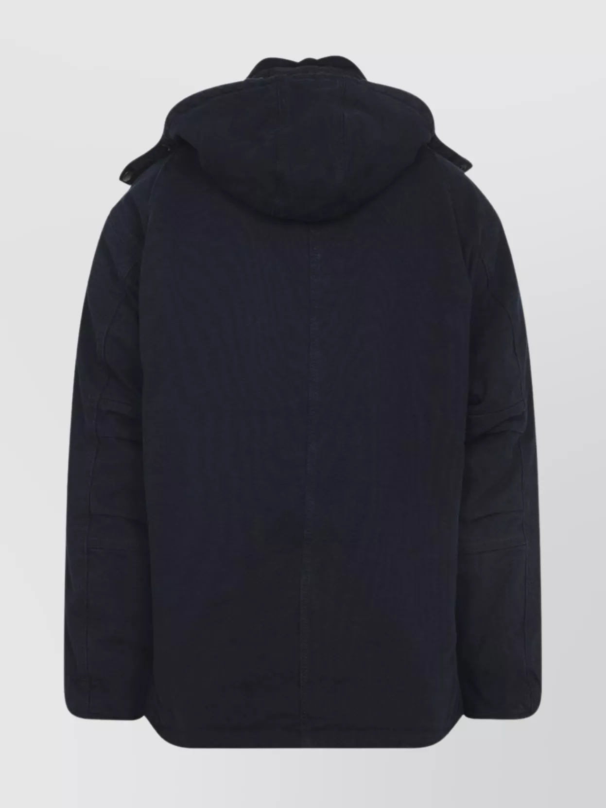 Carhartt Hooded Coat Featuring Front Pockets In Black