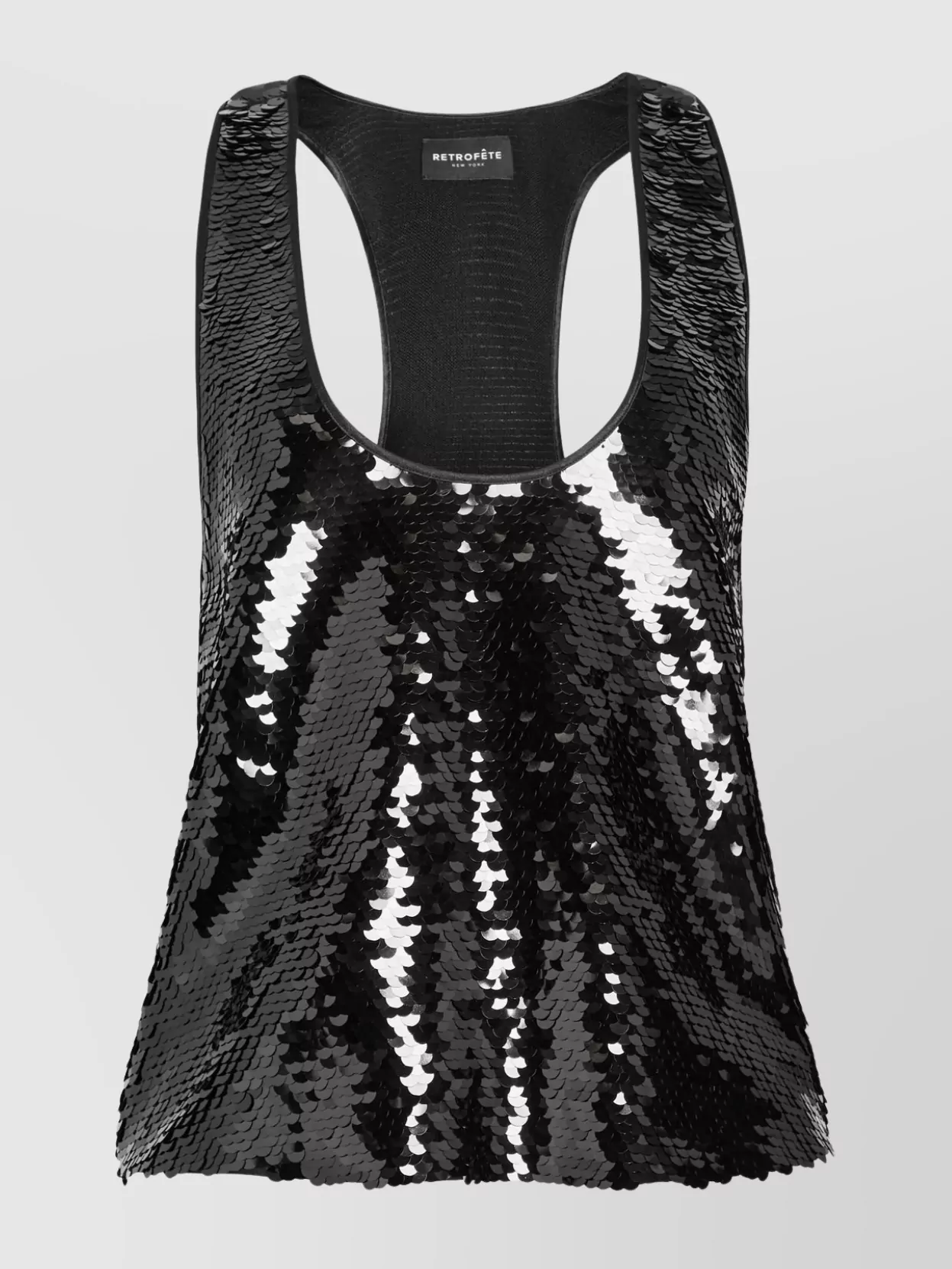 Retroféte Sequin Embellished Racerback Sleeveless Top