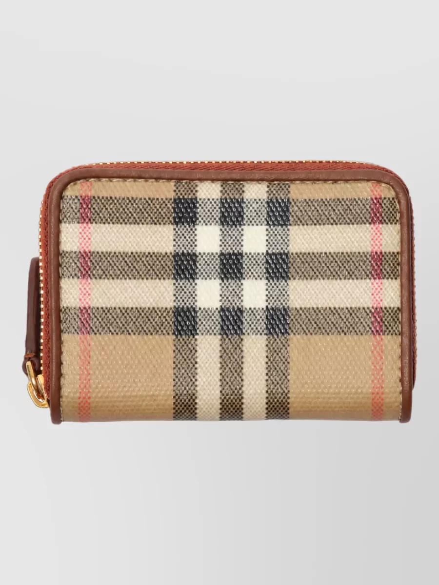 Burberry check coin purse