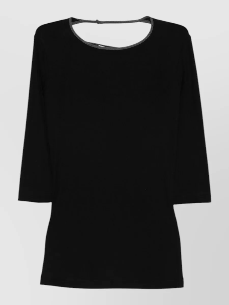 Iro ribbed three quarter sleeve top