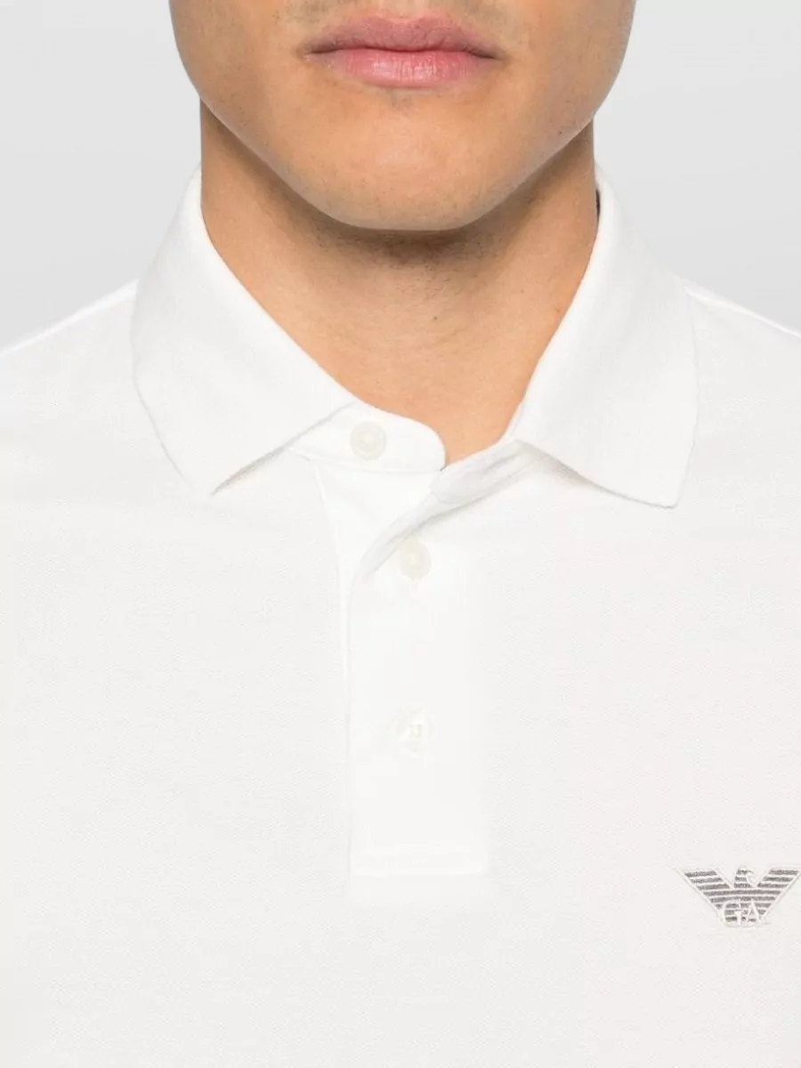 Emporio Armani Cotton Polo Shirt Short Sleeve Collar