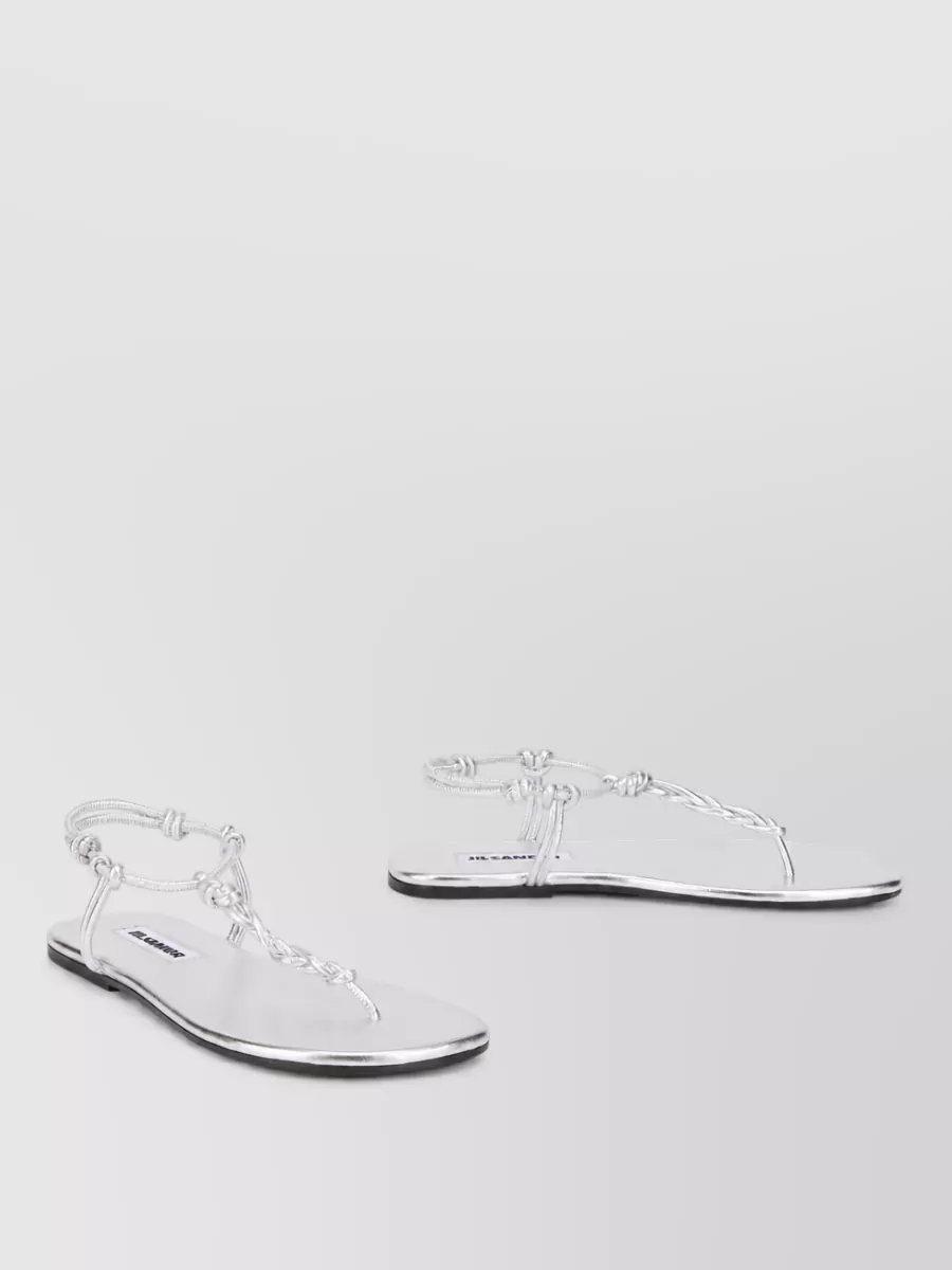 Jil Sander leather flat sandals
