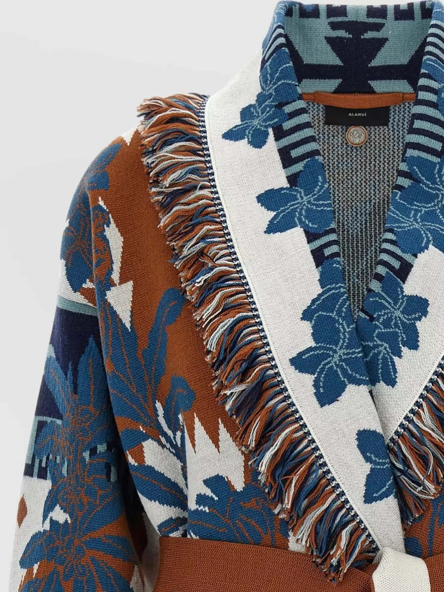 Alanui Island Soul Knit Cardigan Belt Fringe