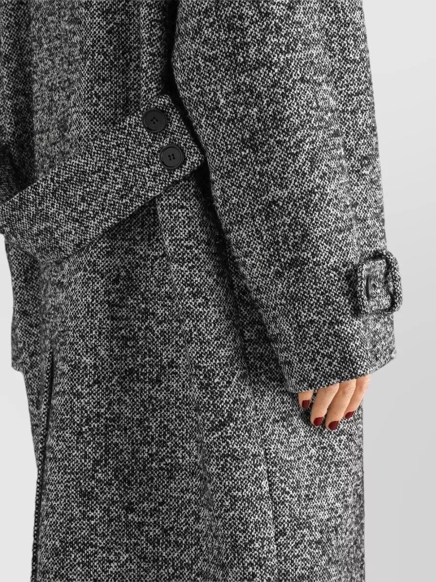 Dolce&Gabbana Silk Blend Long Double-Breasted Coat