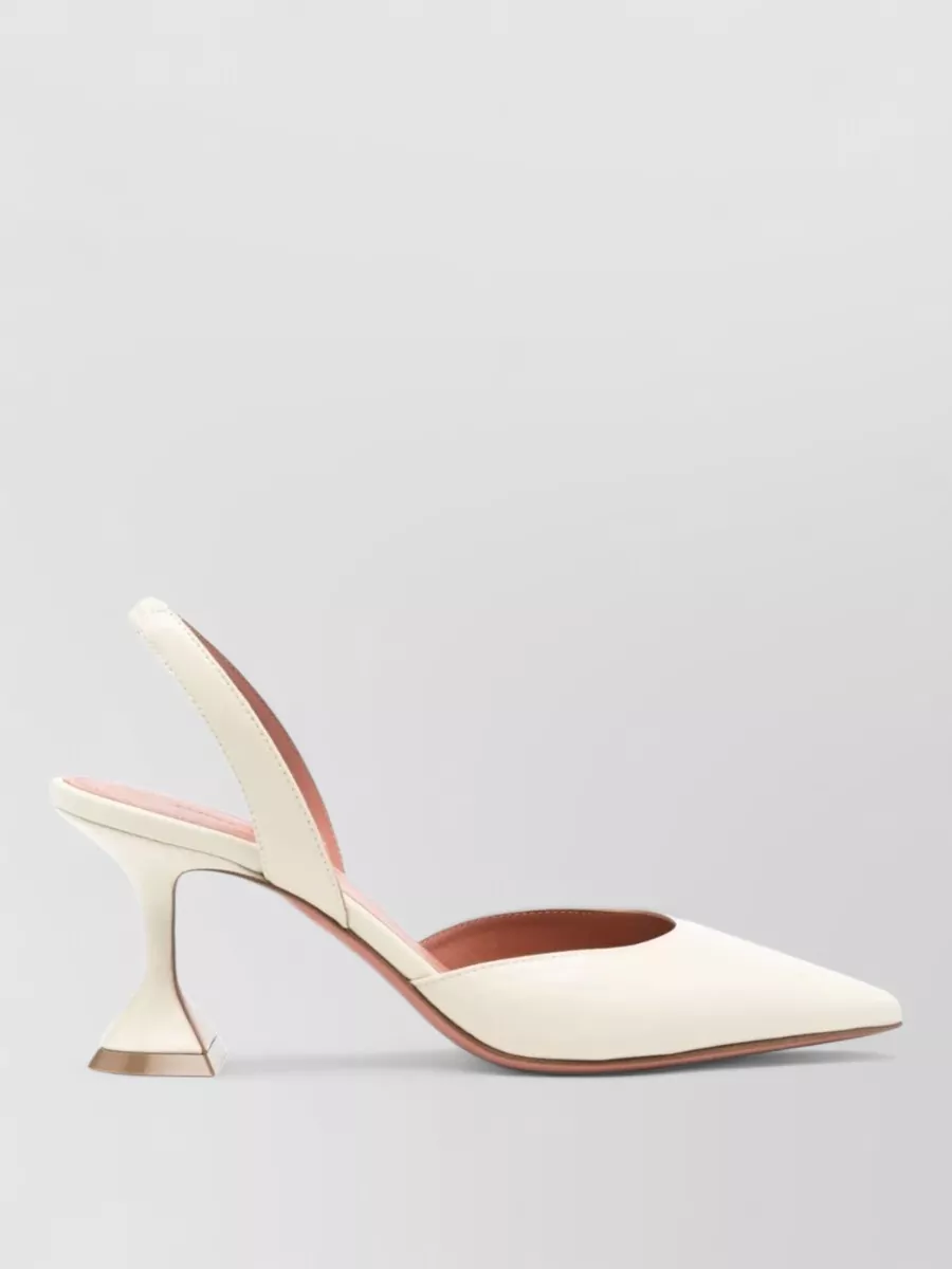 Amina Muaddi Leather Slingback Pumps