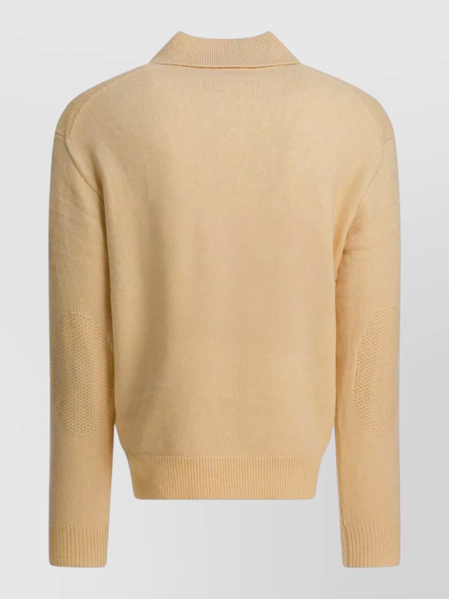 Guest In Residence Ribbed Cashmere Long-Sleeve Polo Jumper