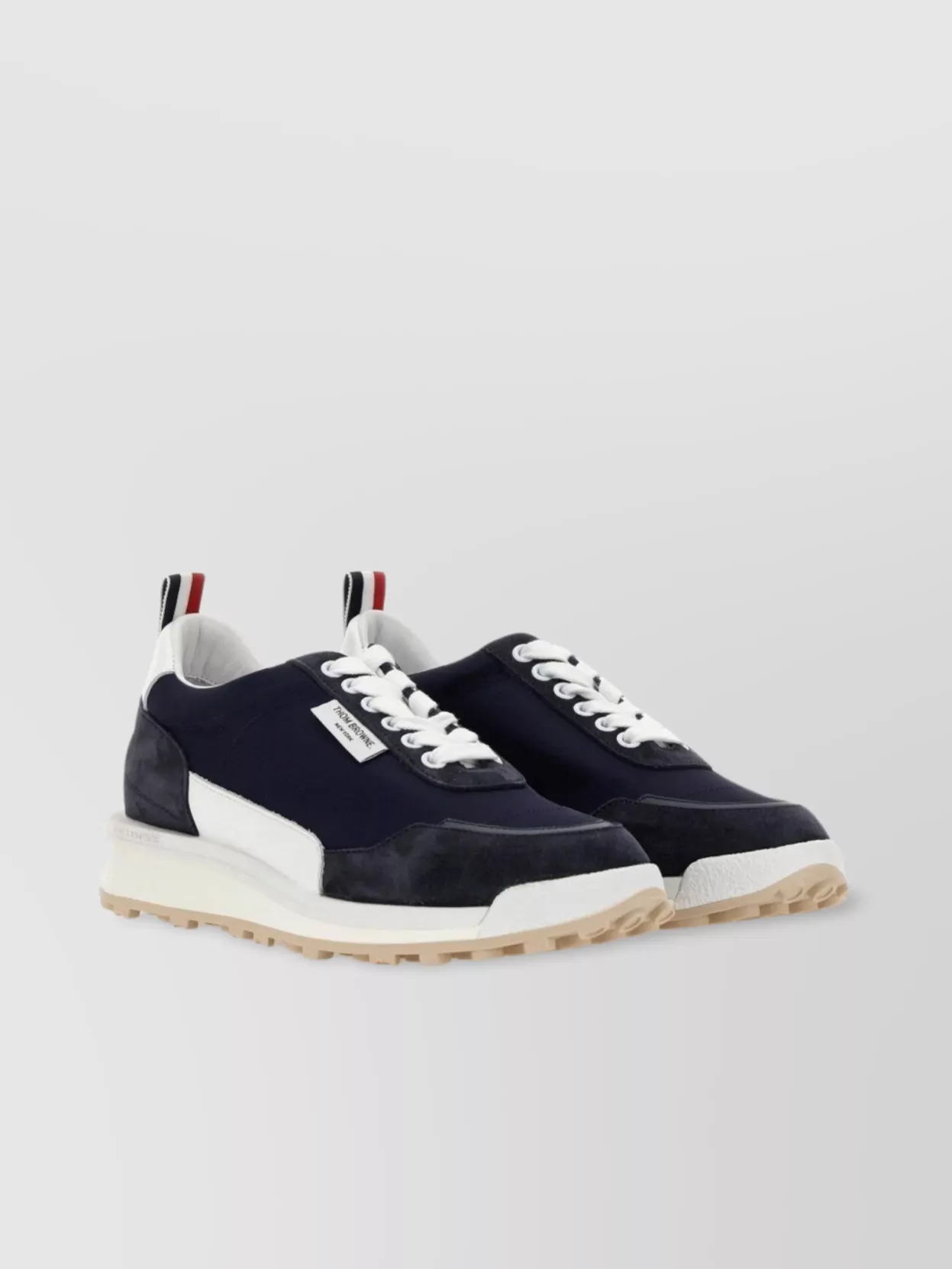 Shop Thom Browne Sneaker With Logo And Pull Tab