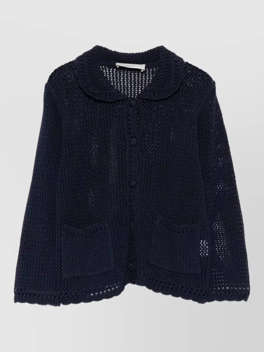Dunst Linen Cotton Blend Cardigan Collared Design