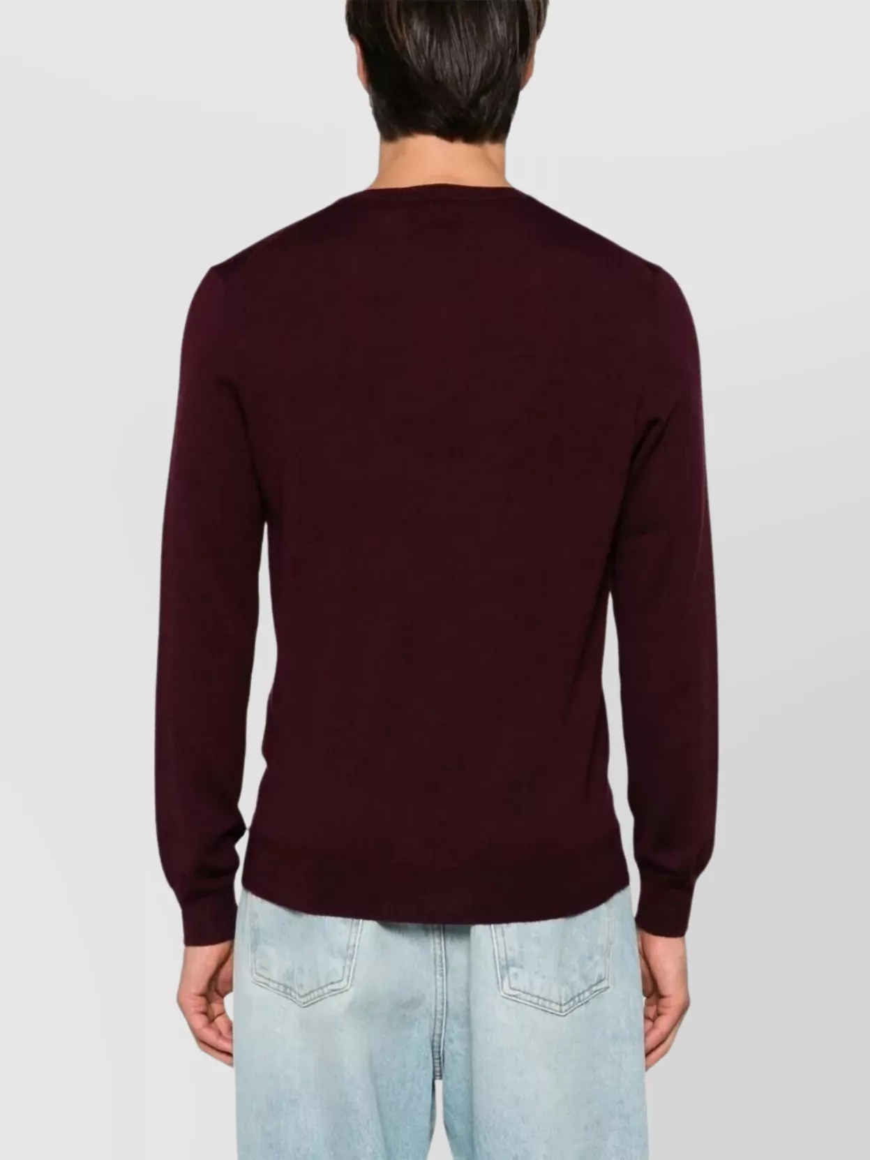 Polo Ralph Lauren Bordeaux Crewneck Sweater With Pony Logo Embroidered On The Front In Burgundy