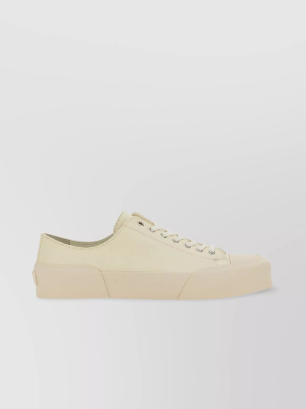 Jil Sander Round Toe Low-Top Sneakers With Vulcanized Rubber Outsole