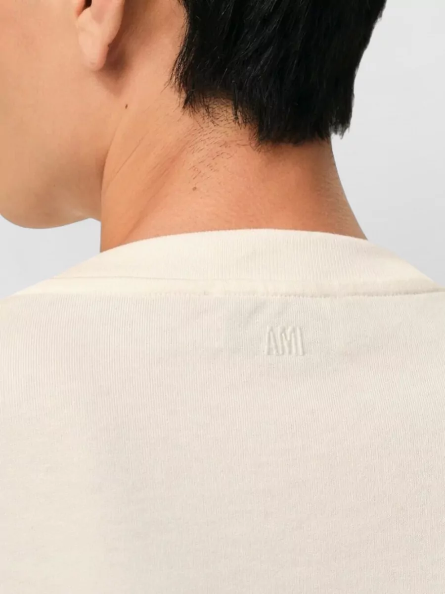 Ami Paris Ami De Coeur Logo Embossed T Shirt