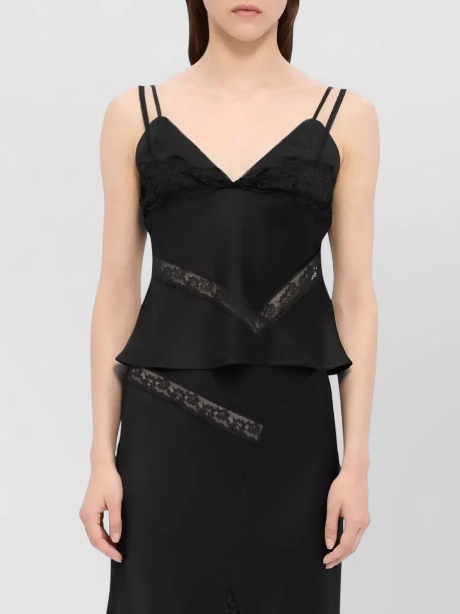 Msgm Lace Trim Tank Top