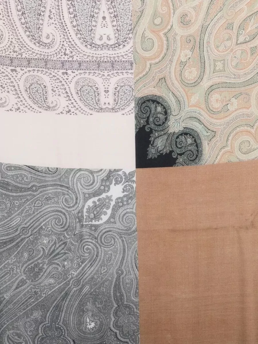 Pierre Louise Mascia Molare Large Scarf Paisley Fringed Edges