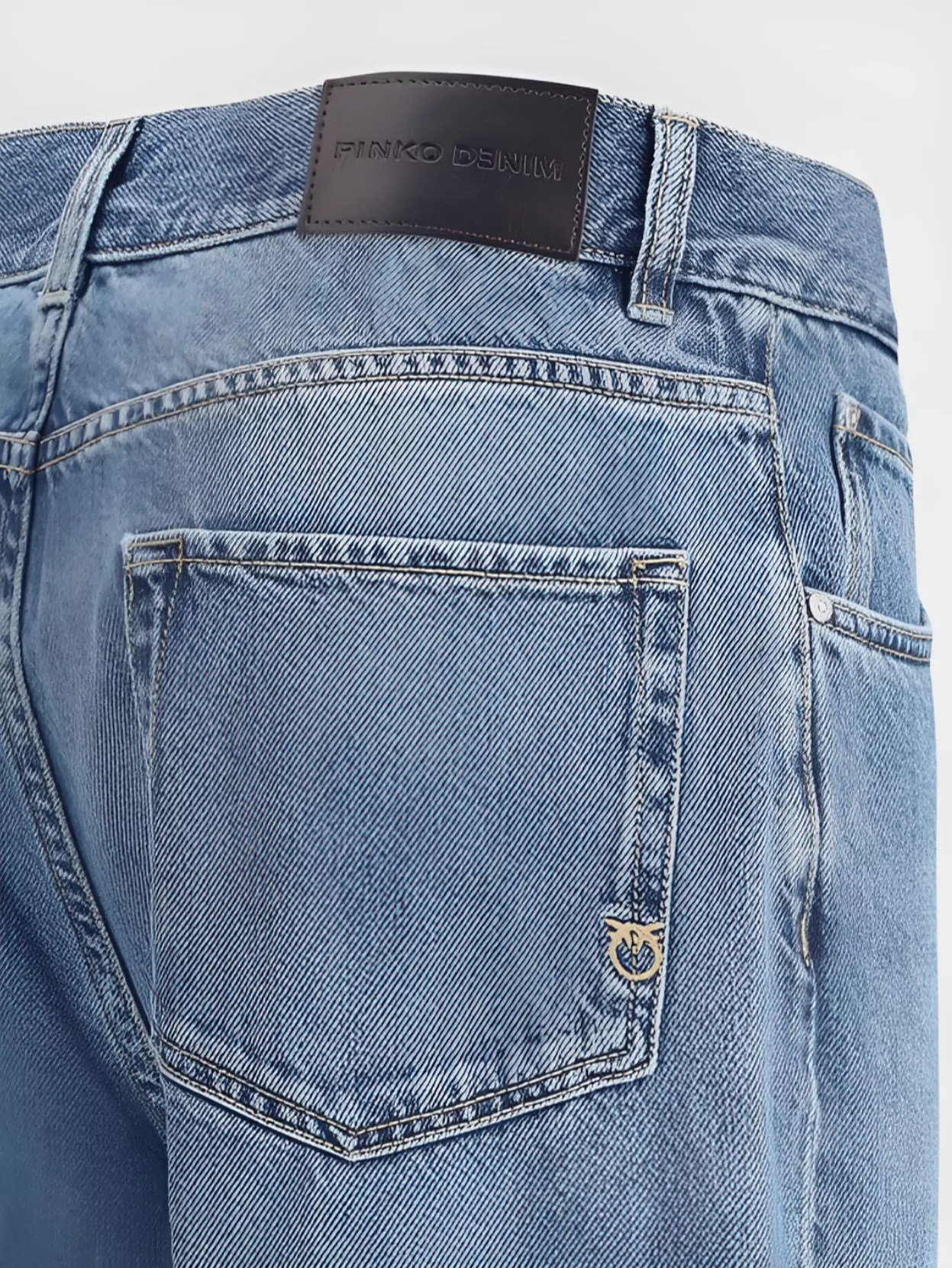 Pinko Wide-Leg Cotton Jeans Slits