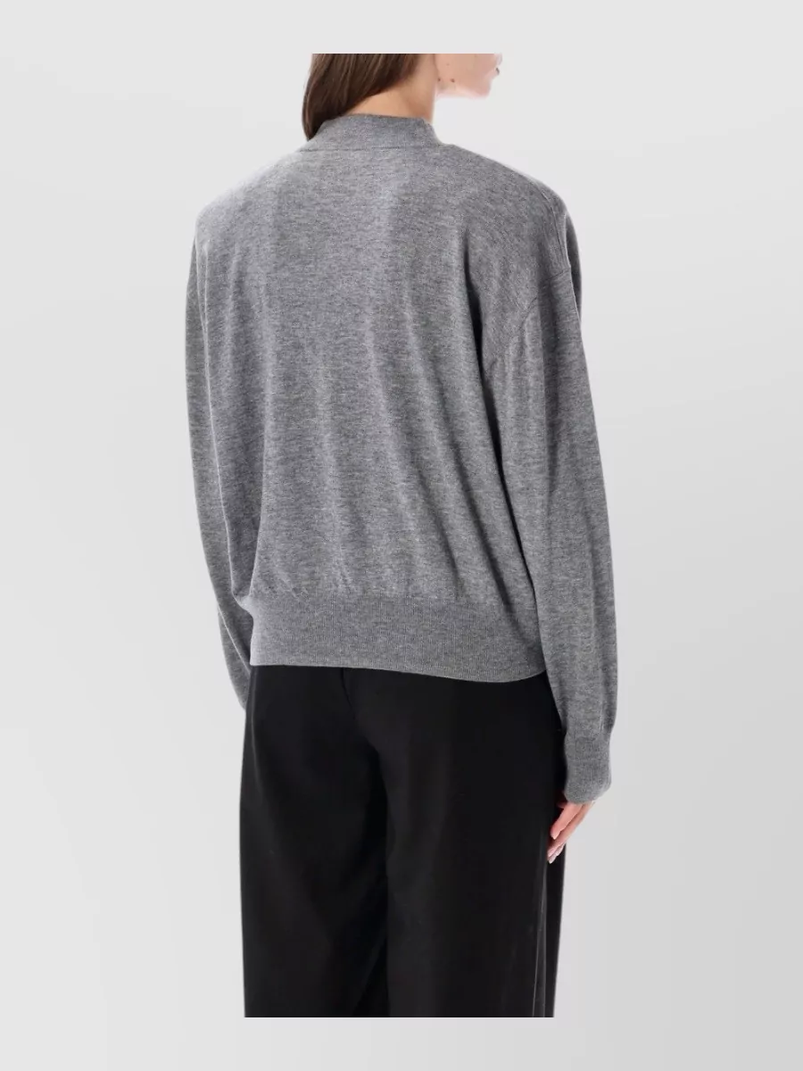 The Frankie Shop Wool-Blend Ribbed High-Neck Sweater