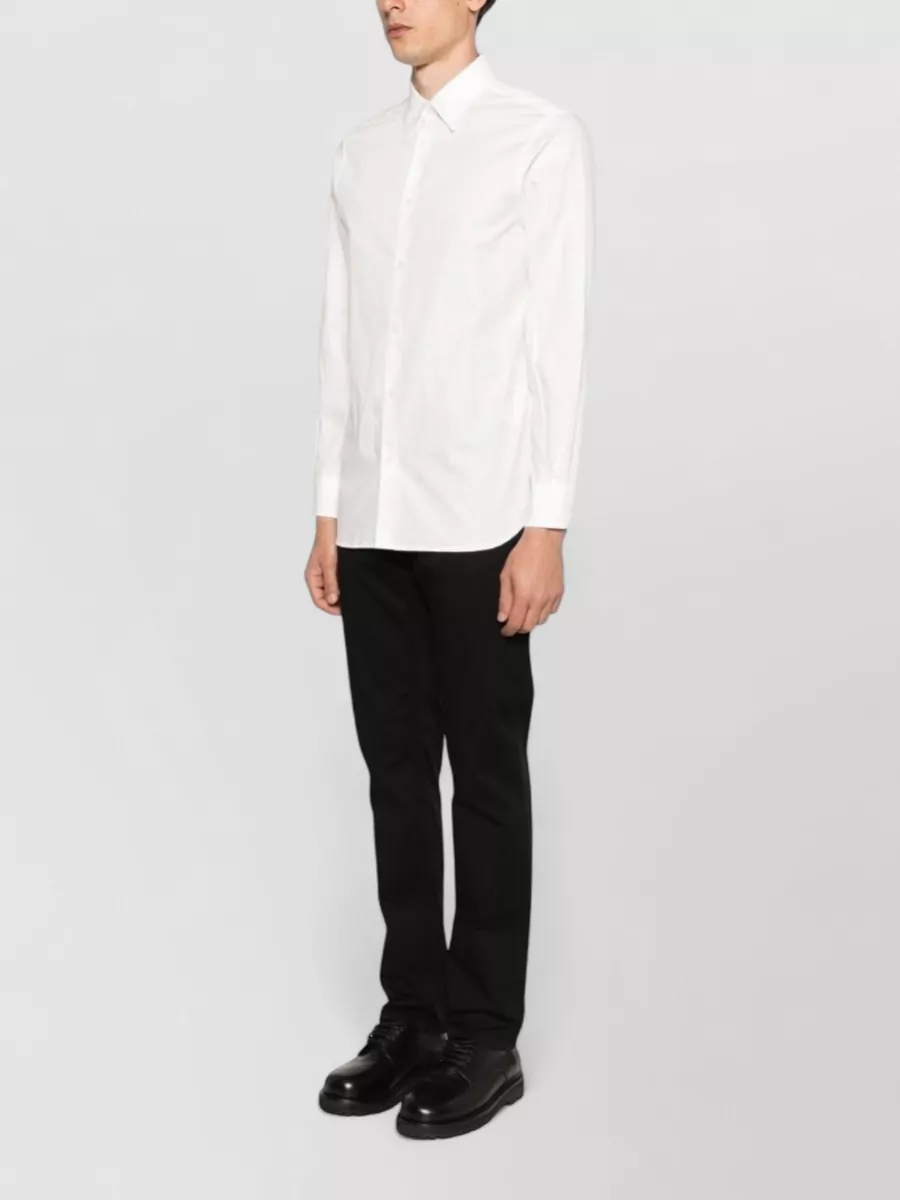 Emporio Armani Logo Cotton Long-Sleeve Polo Shirt