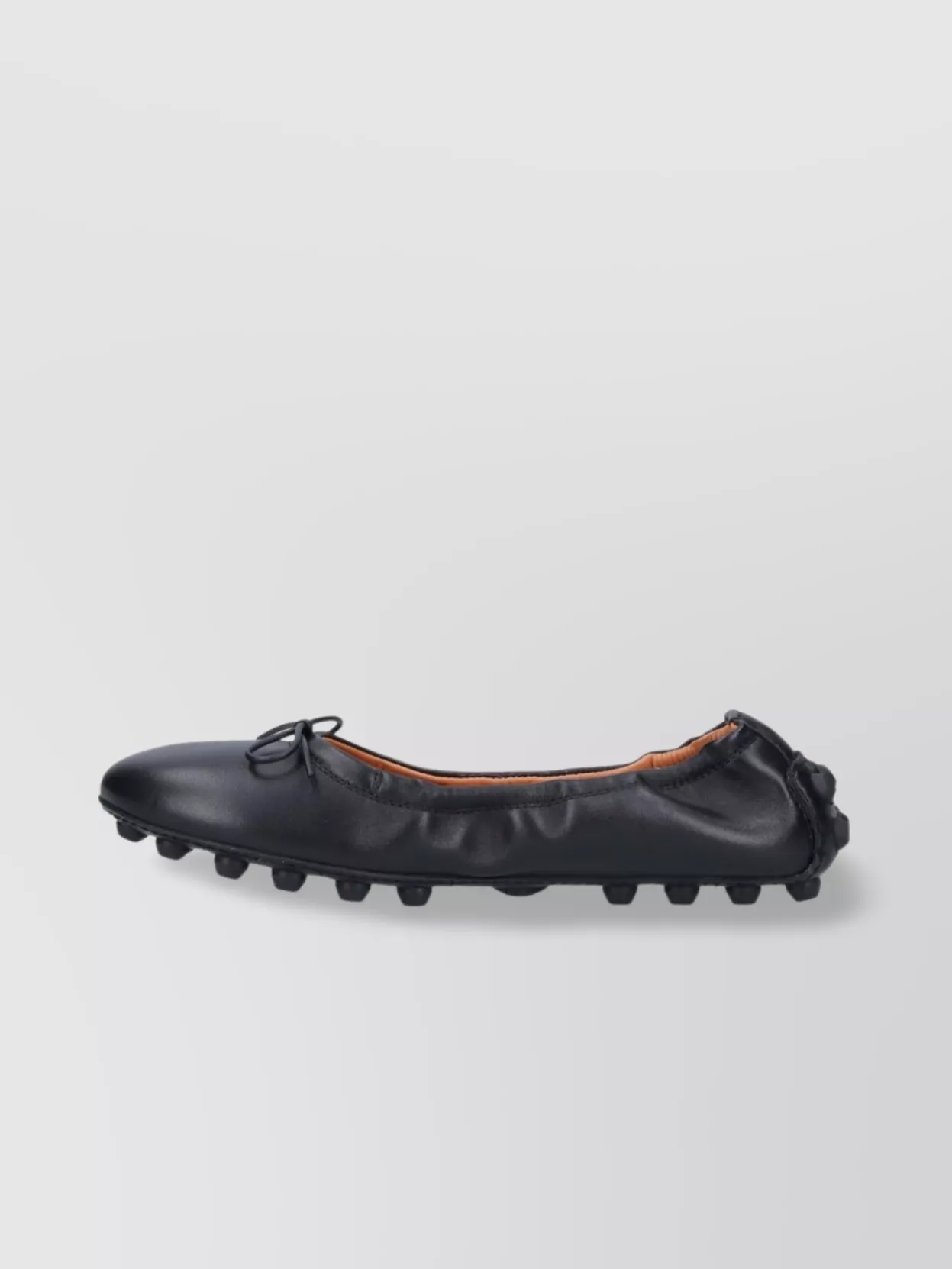 TOD'S BOW ROUND TOE RUBBER SOLE BALLERINA SHOES 