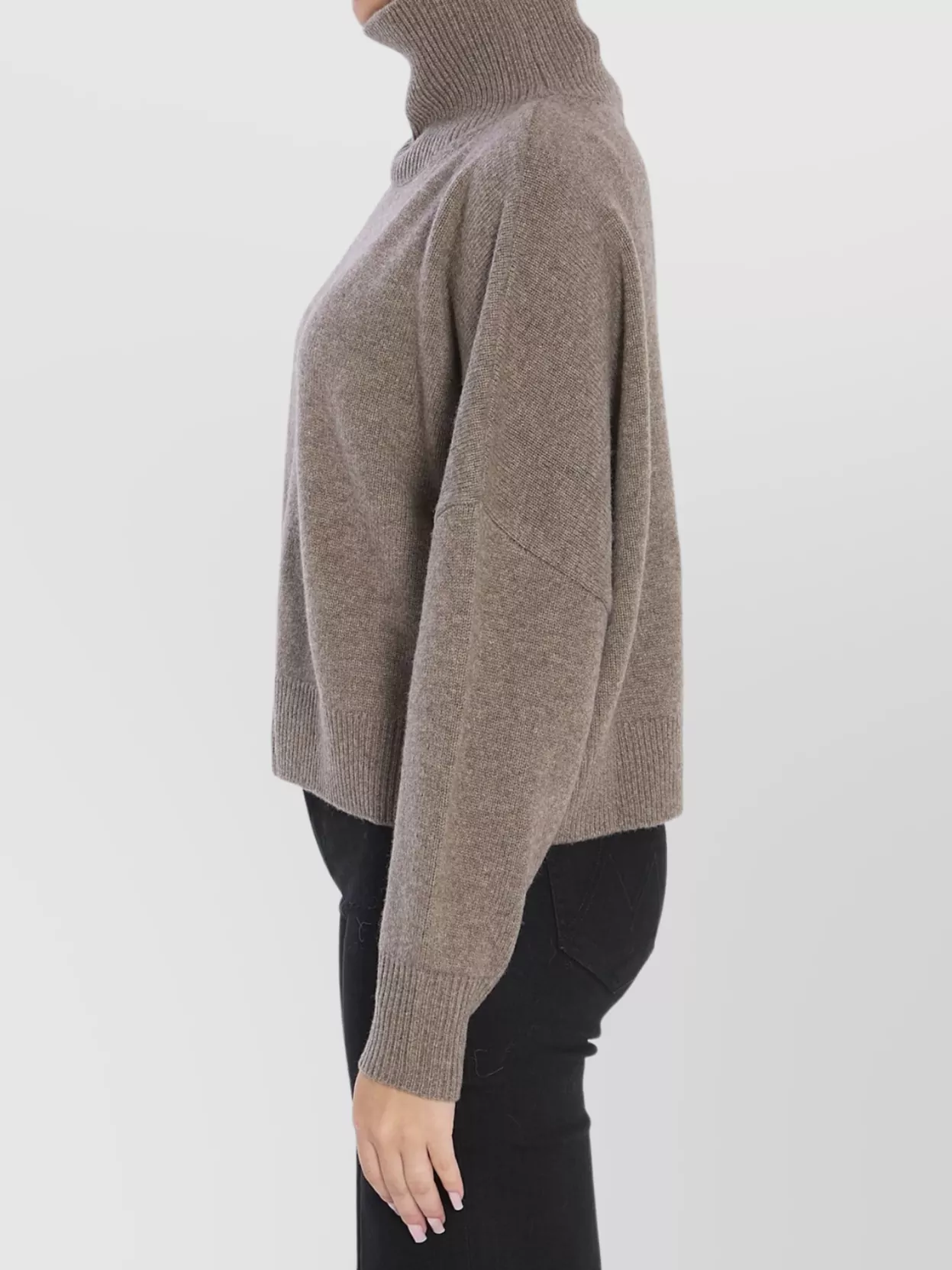 Loulou Studio Cropped Turtleneck Knitwear Dropped Shoulders