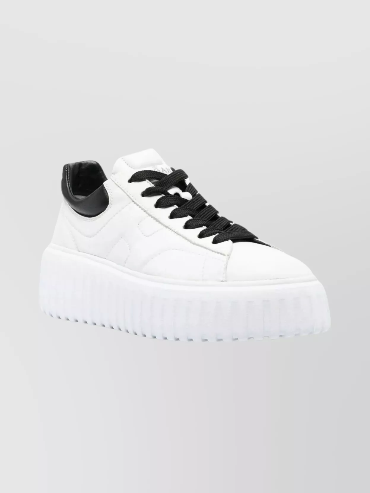 Hogan Stylish Sneakers With Platform And Textured Sole In White