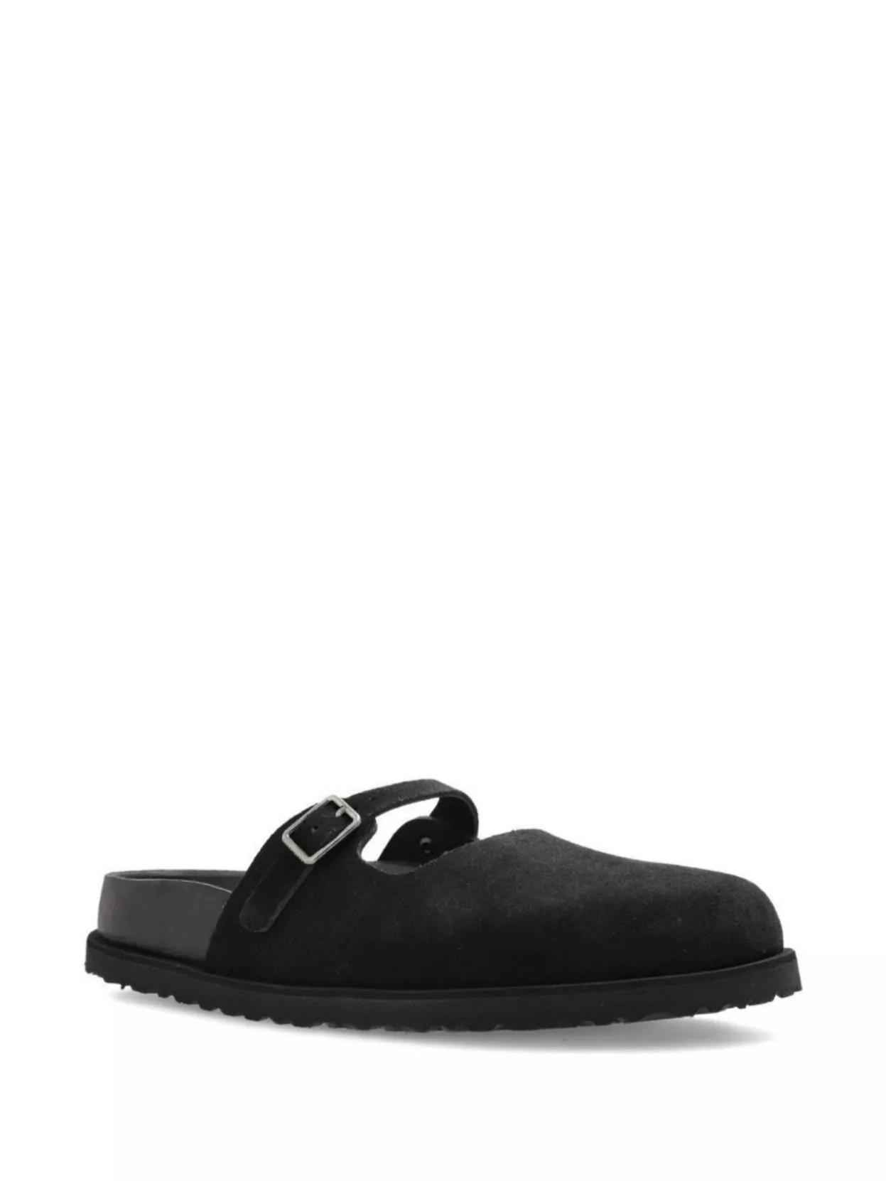 Birkenstock Suede Flat Sandals Buckle Detail