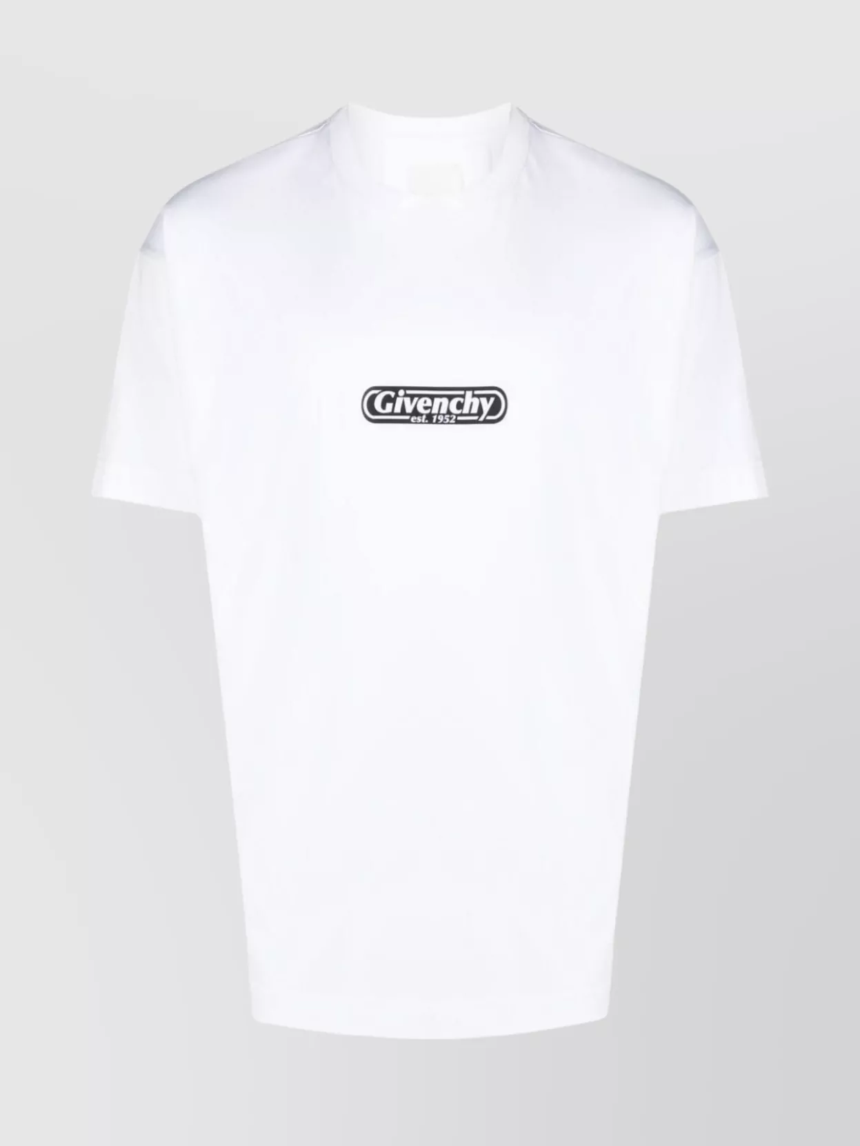Shop Givenchy Logo Crew Neck T-shirt With Short Sleeves In White