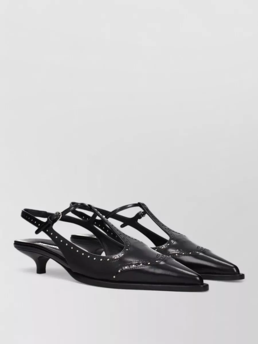 Miu Miu Leather Mid Heel Pumps