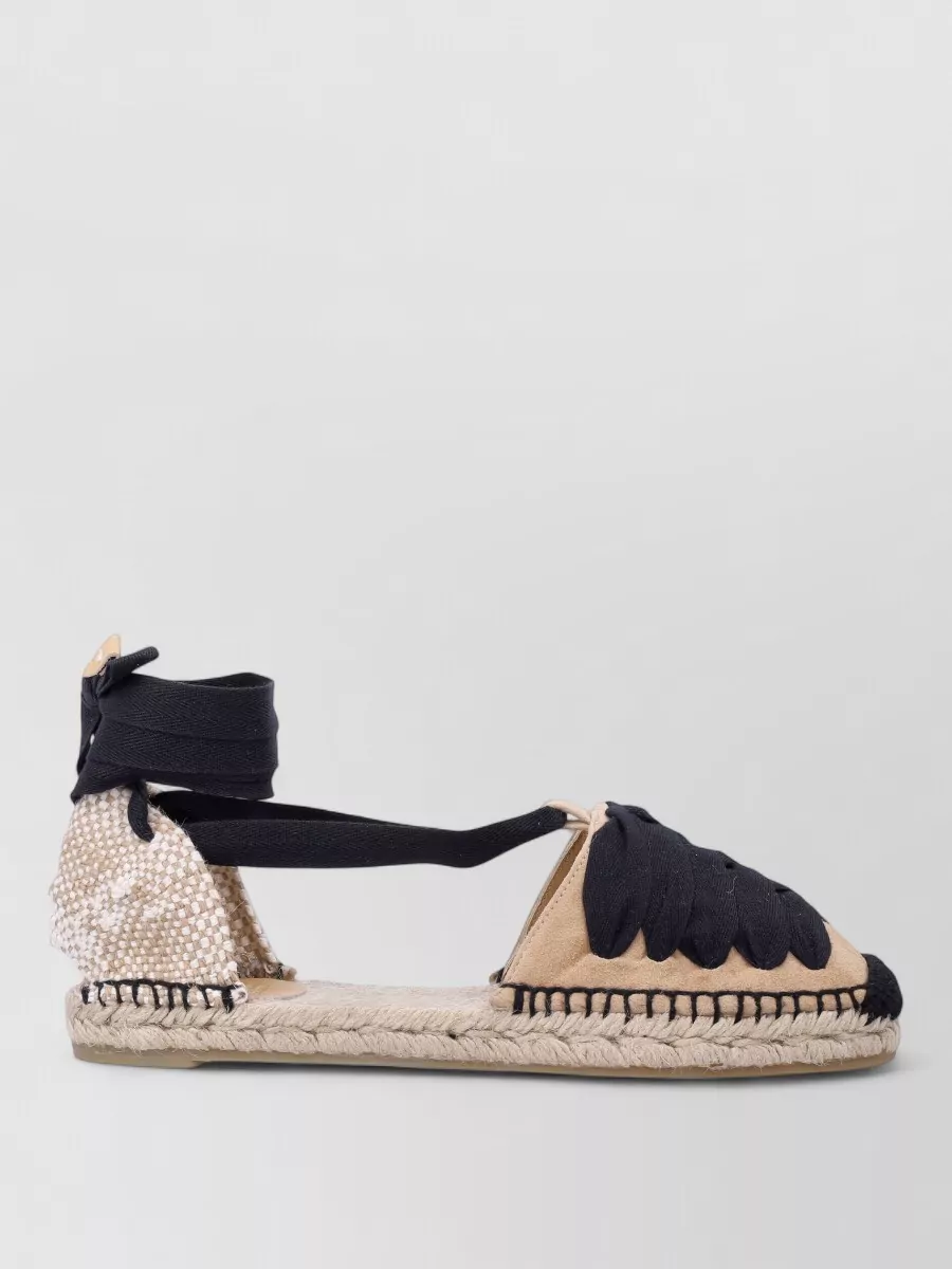 Castaner Leather Lace-Up Espadrilles