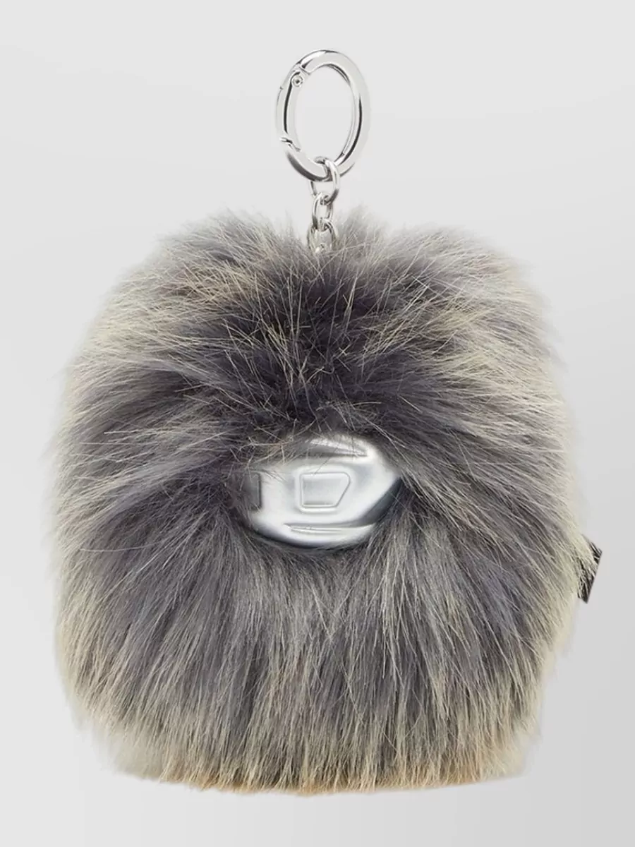 Diesel faux fur keychain