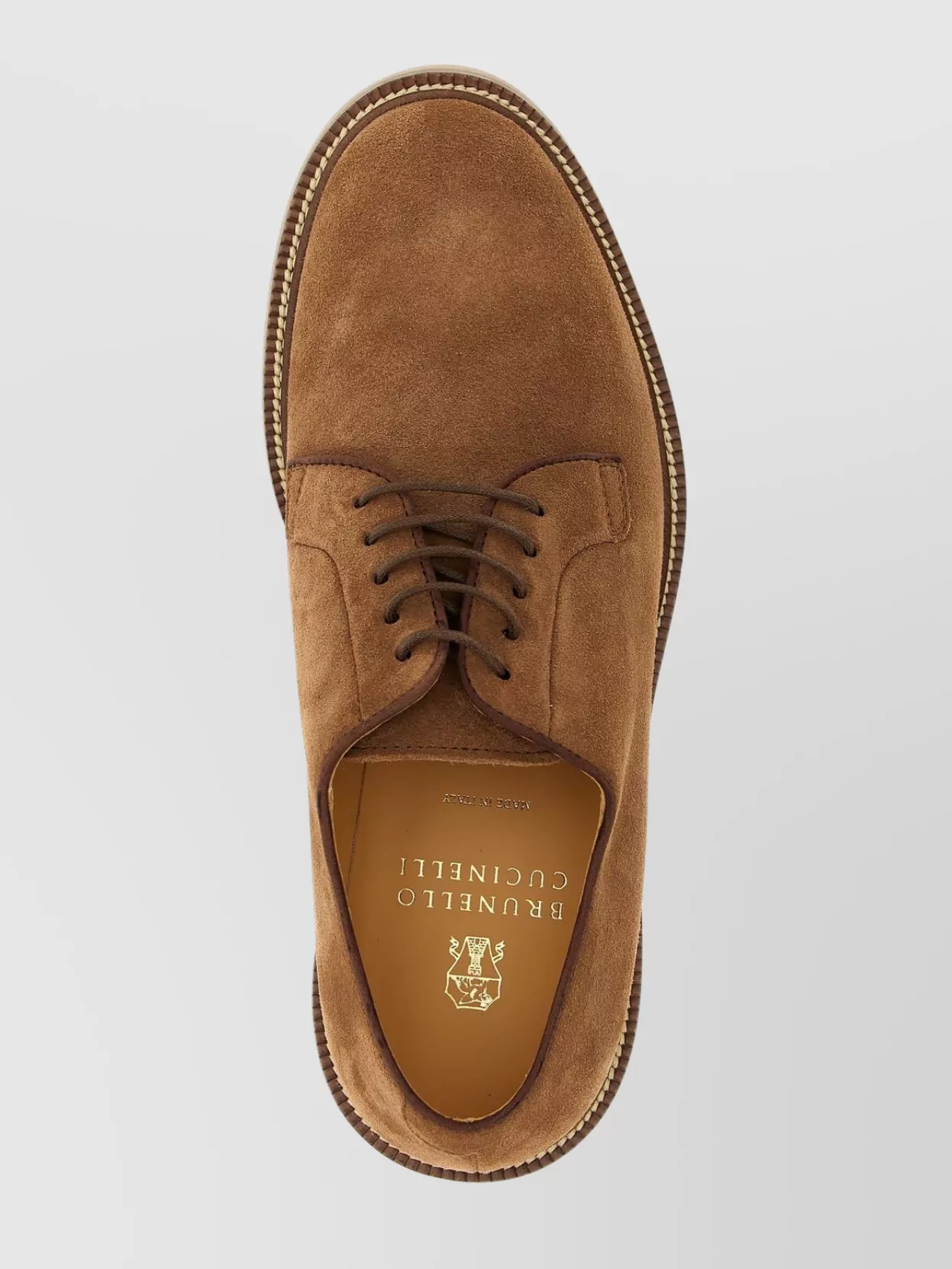 Brunello Cucinelli Lace-Up Suede Derby Shoes