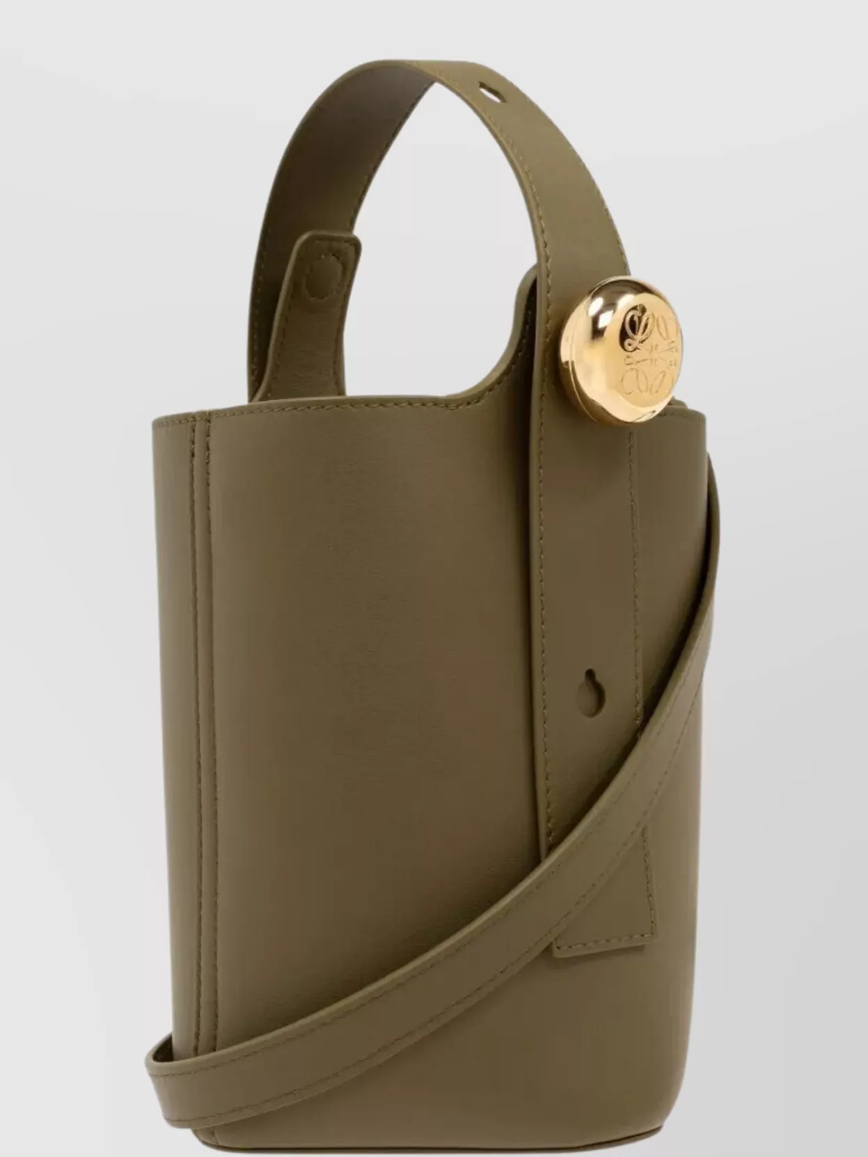 Loewe Smooth Leather Mini Pebble Bucket Bag