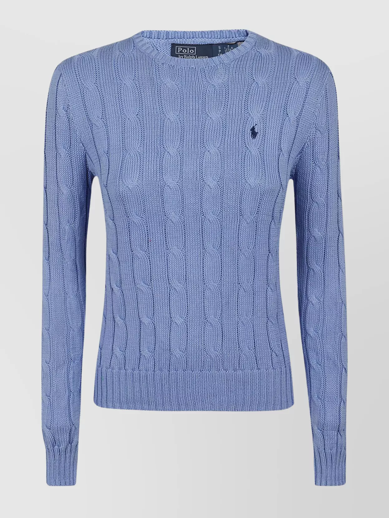 Polo Ralph Lauren Cable Knit Crew Neck Pullover In Blue