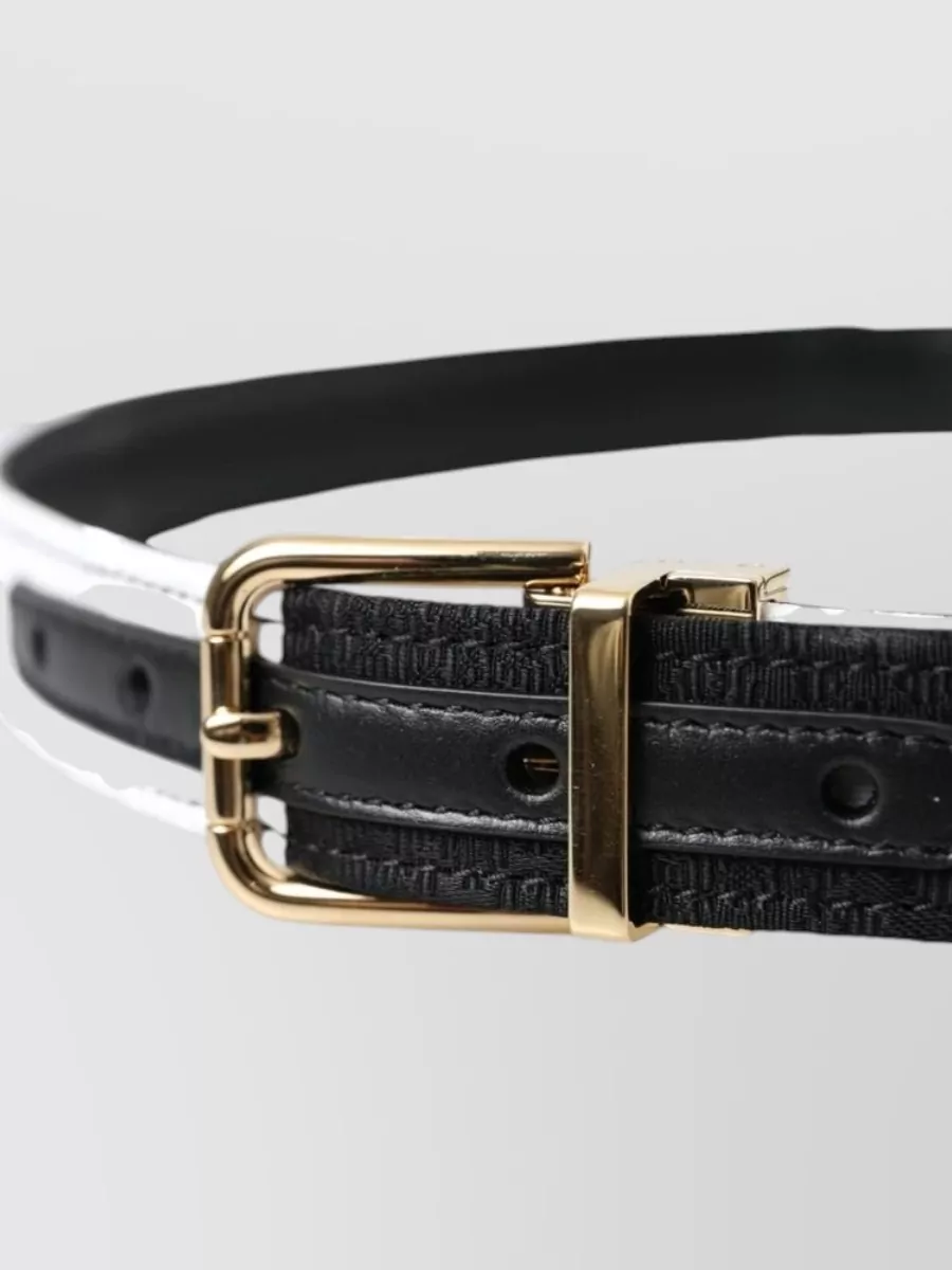 Dolce&Gabbana Reversible Patchwork Leather Belt