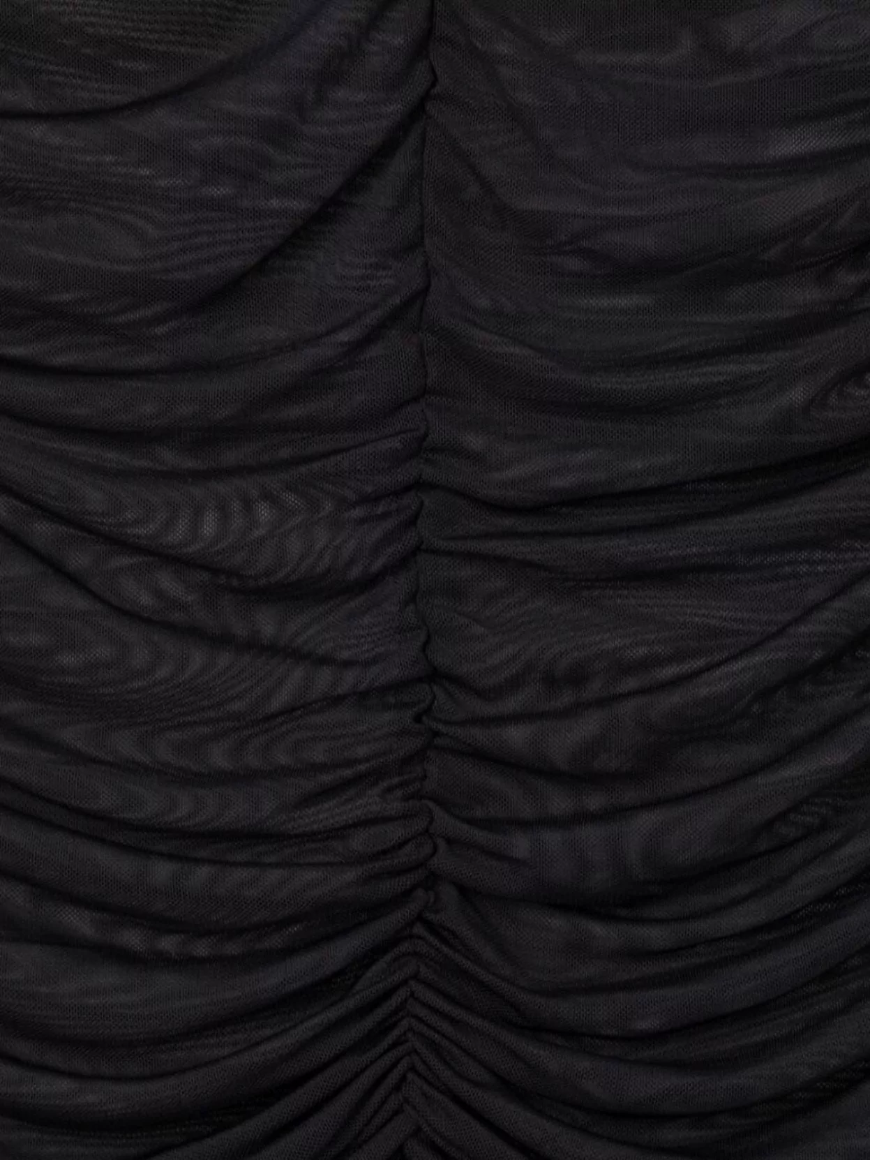 Az Factory Mesh Top With Cut-Out And Ruched Design