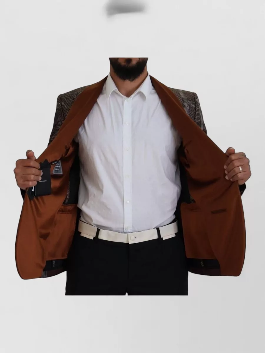 Dolce&Gabbana Silk Monkey Print Slim Blazer