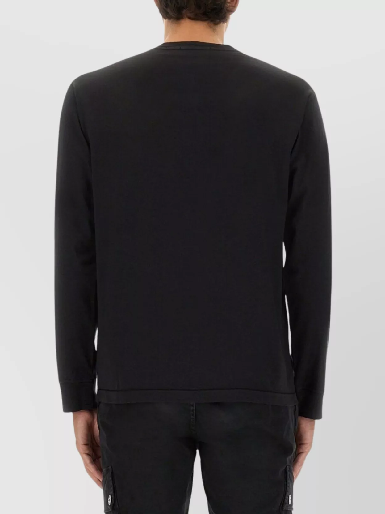 Stone Island Ribbed Cuffs Crew Neck Long Sleeves T-Shirt