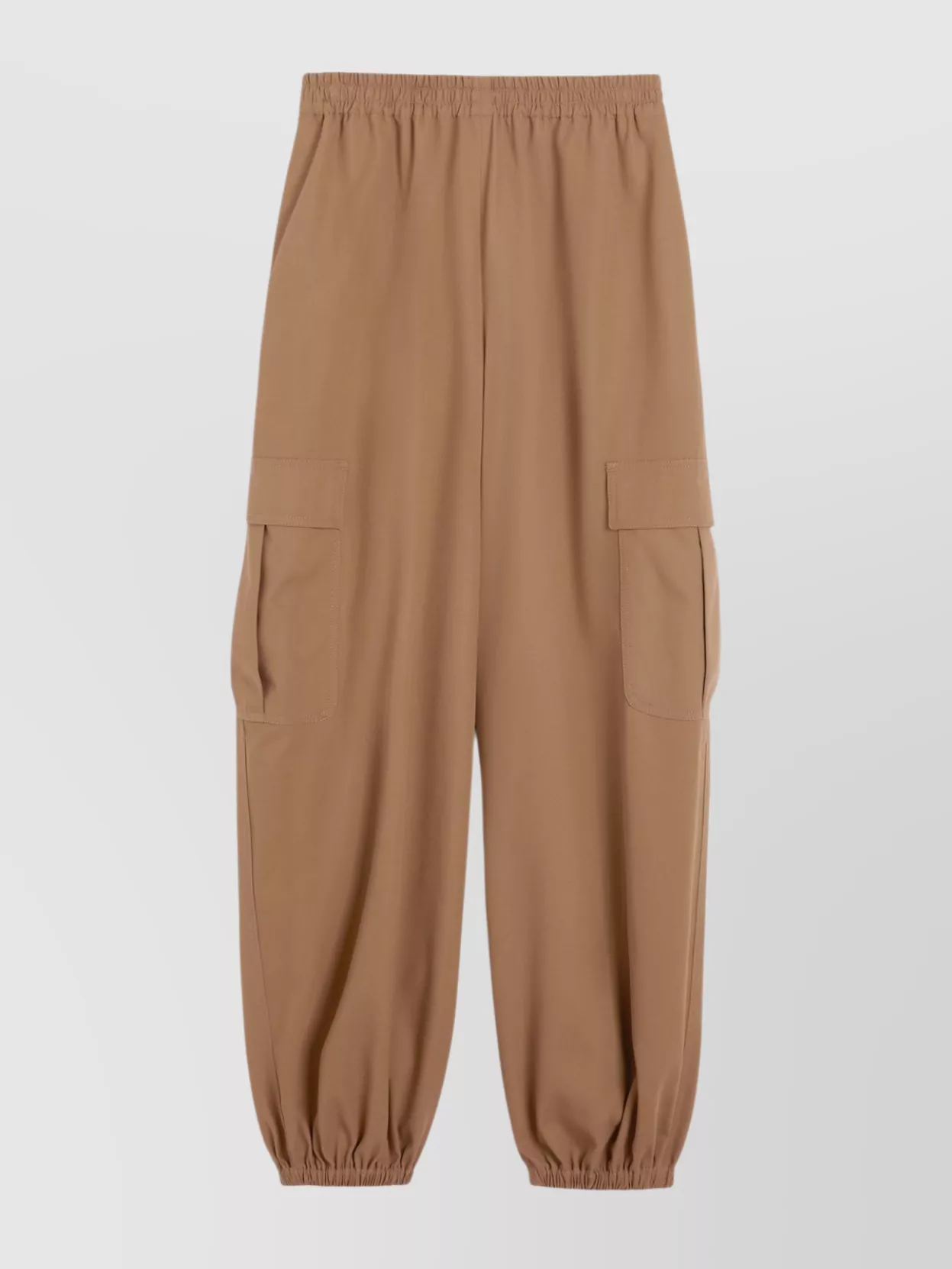 Max Mara Cotton high-rise wide-leg cargo trousers
