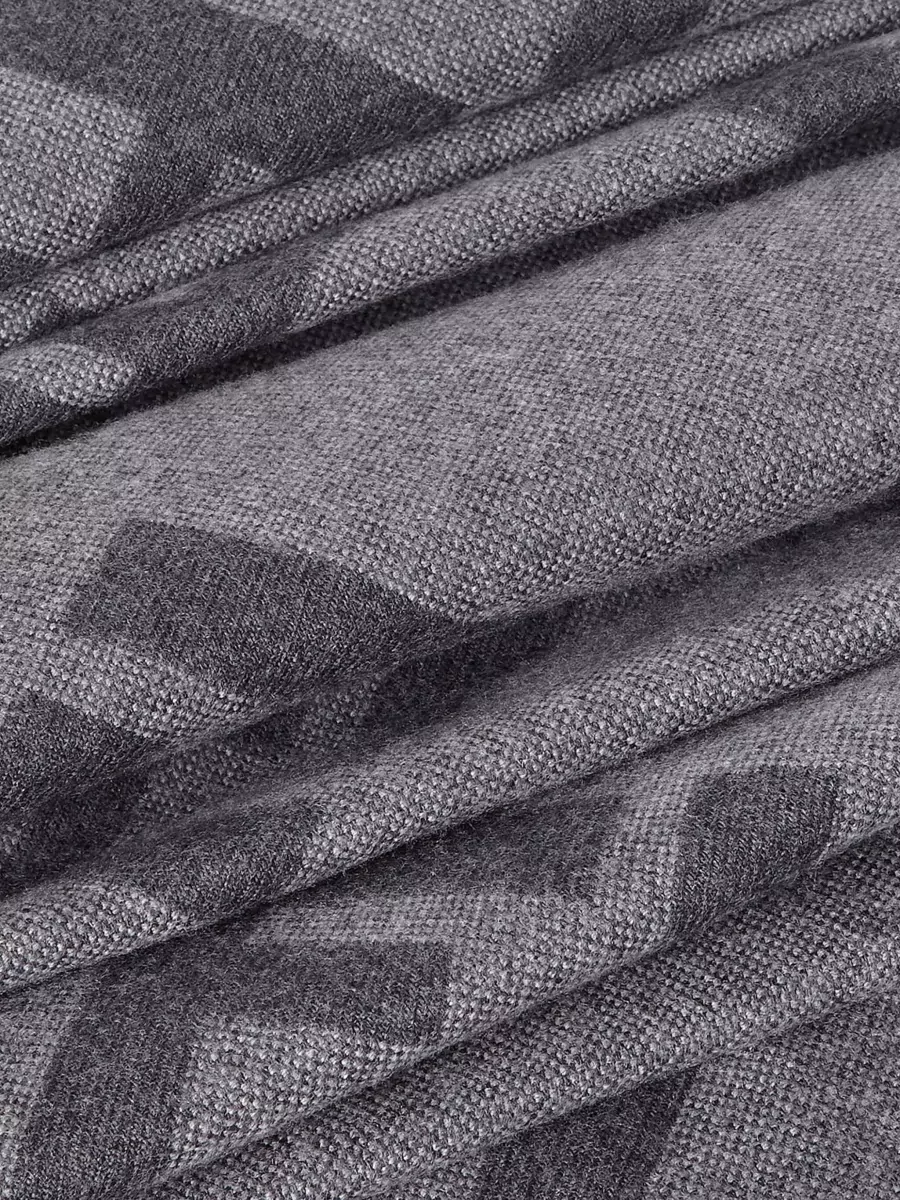 Fendi Oblique Ff Rectangular Scarf Fringe Detail