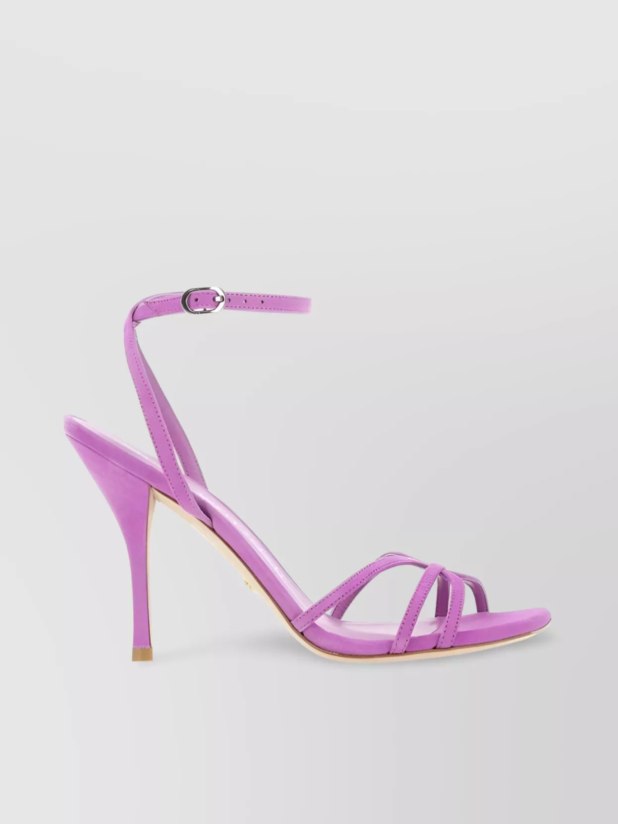 Shop Stuart Weitzman Strappy Open Toe Stiletto Sandals In Pink