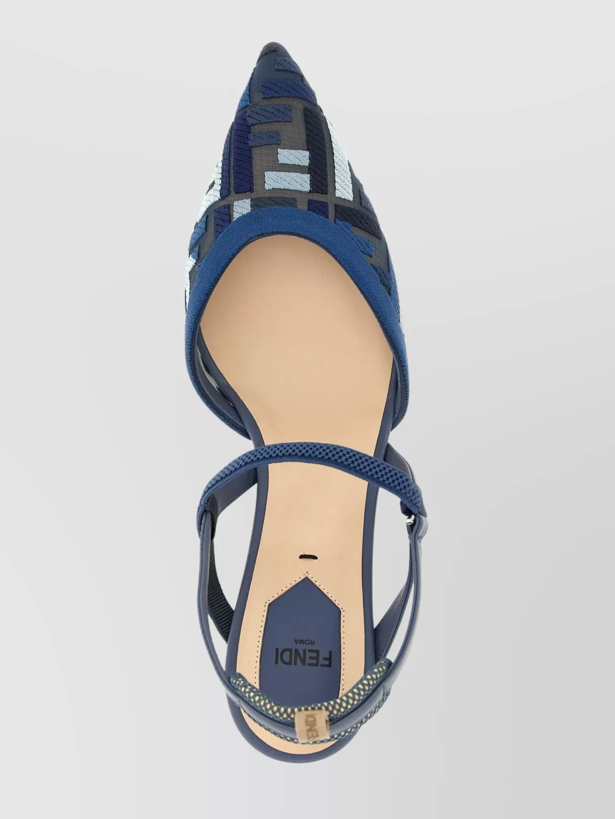 新作【FENDI】Colibri Lite フラット スリングバック 8J8559AORM Colibrì Lite Technical fabric Blue | Fendi