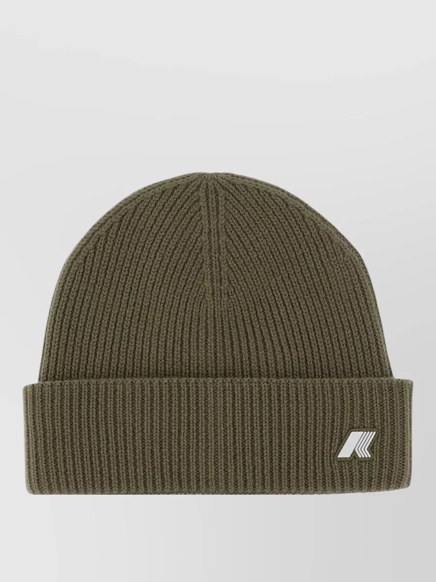 K-way wool ribbed beanie