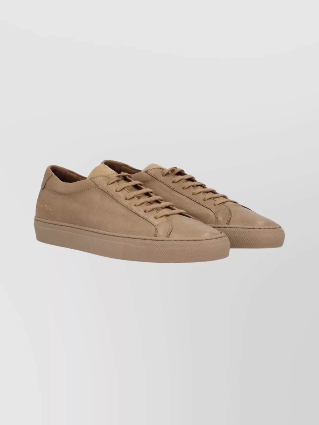 Common Projects Round Toe Sneakers With Flat Sole Design