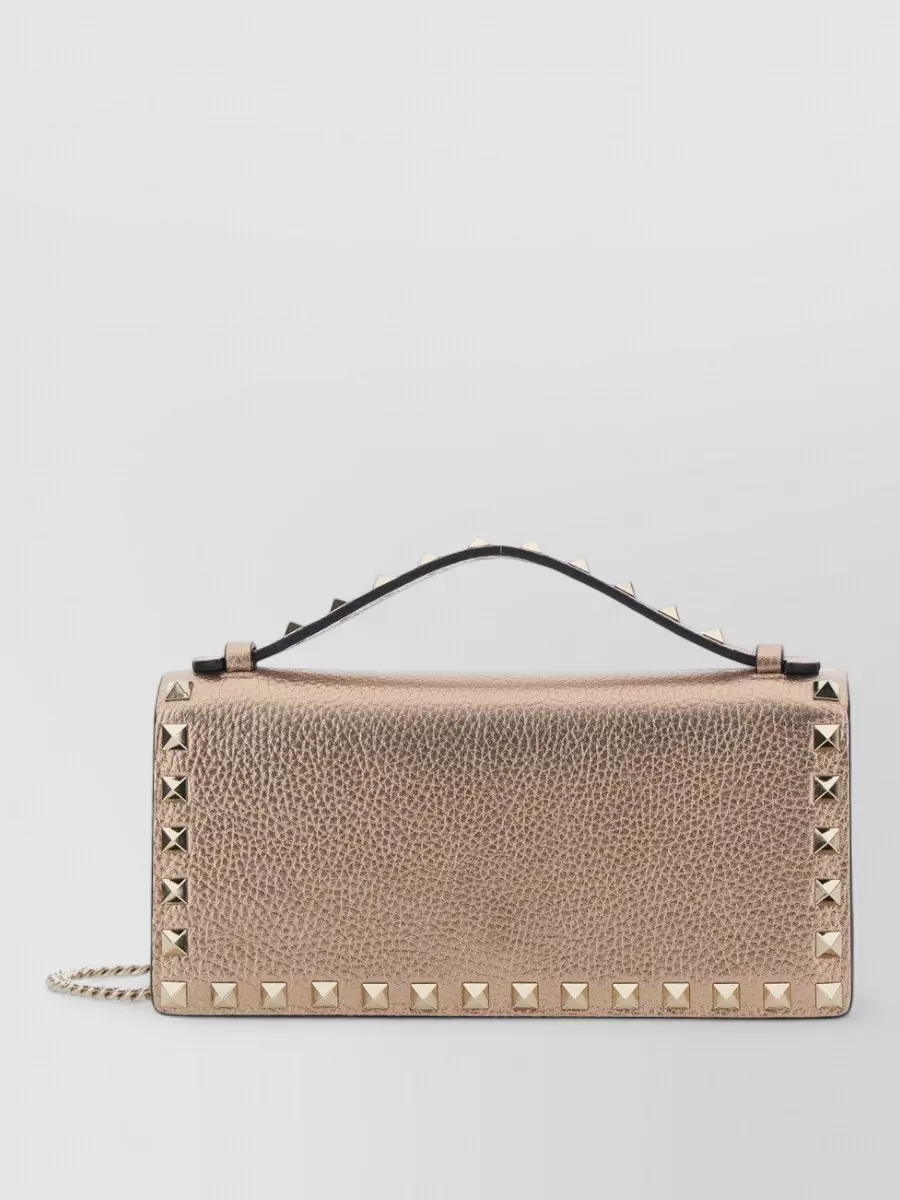 Valentino Garavani Rockstud Spike Leather Clutch Bag