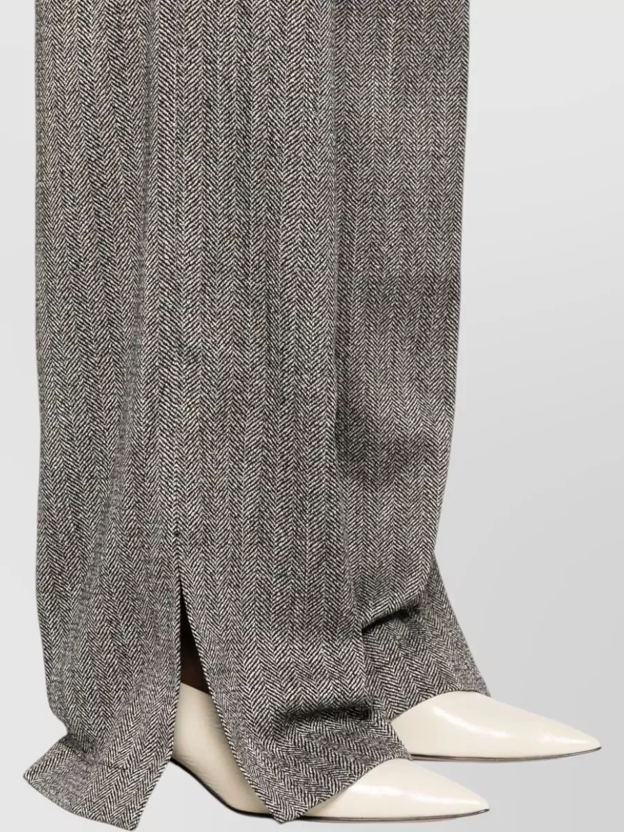 Forte Forte Herringbone Wide-Leg Trousers