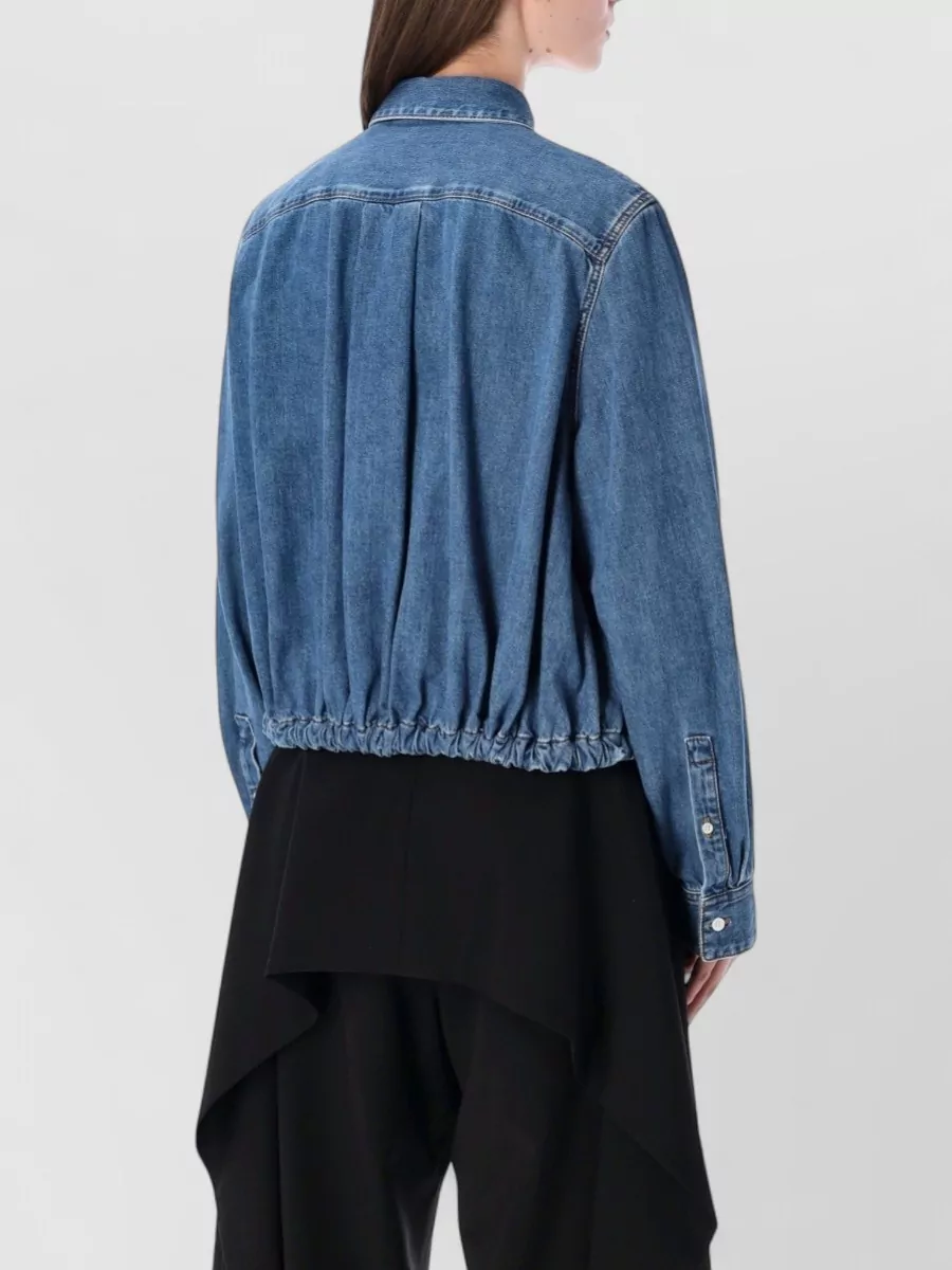 Loewe Denim Belted Cropped Shirt Jacket