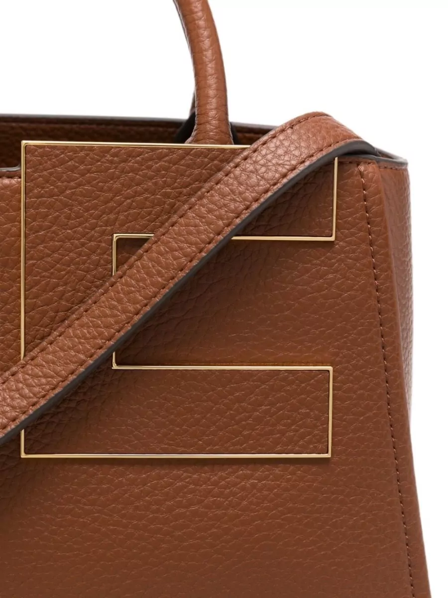 Elisabetta Franchi Grained Faux Leather Shoulder Bag